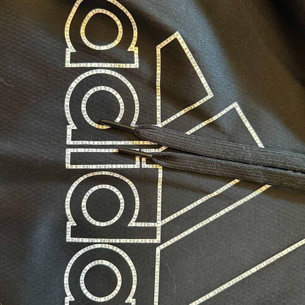 ADIDAS Women's Black Hoodie Sweatshirt Front Pocket Small Athletic Sports - Picture 3 of 9